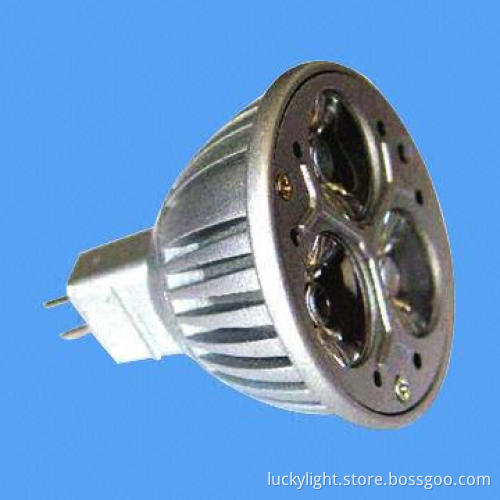 Dimmable High-power MR16 LED Bulb/Spotlight with 12V Input Voltage, 50,000 Hours Estimated Lifespan